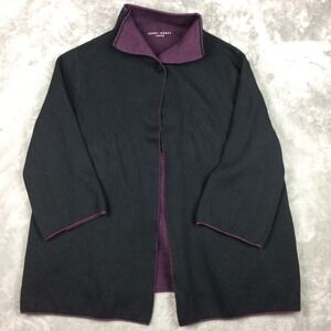 Gerry Weber Sweater Womens 14 Wool Blend Black 3/4‎ Sleeves Casual Lagenlook
